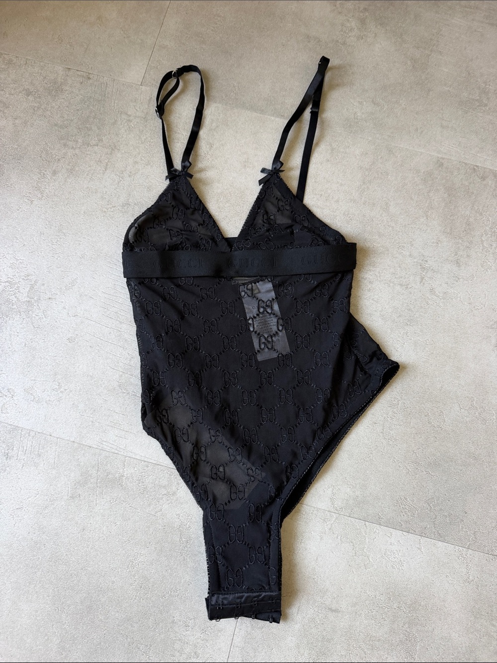 Black Lace Bodysuit Bralette for Women